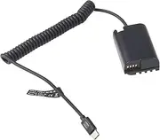 Cameras Power Supply Dummy Battery, DMW-BLK22/DCC17 Converter Coupler Charger Kit for Panasonic GH5M2, with USB-C Cable