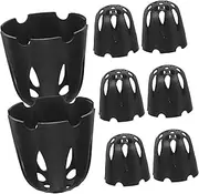 Happyyami 8pcs Flower Pot Mesh Baskets for Drainage Lightweight Plastic Grid for Bonsai Planters Airflow Enhancement Flowerpot Accessory