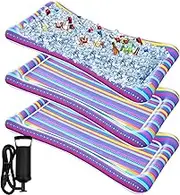 Sonwyoung 3 Pcs Mexican Inflatable Serving Bars Ice Buffet Salad Serving Trays with Drain Plug Inflatable Pool Bar Mexican Party Supplies for Food Drink BBQ Picnic Camping Luau Party