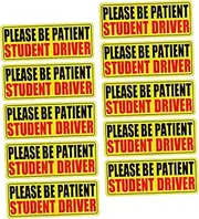 MAGICLULU 10 Pcs Car Sticker for Student Drivers Novice Driver Sign Magnetic Sticker Easy Application