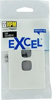 HPM Excel 2 Gang Coverplate, Matt White