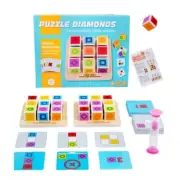 Cube Building Block Matching Game Teaser Educational Toy