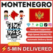 [eSIM] Montenegro SIM e-SIM card Travel Sim card Tarjeta eSIM Dato Data only A