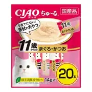 INABA CIAO Churu "For Cats over 11 years old" Tuna and bonito 14g× 20 x 2Packs