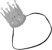 TOYANDONA Baby Crown Headband Rhinestone Tiara Hair Band Elastic Headband for Baby Birthday Hat