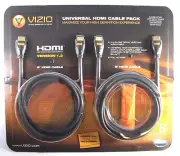 Vizio Universal HDMI Cable 2 Pack Cleaning Cloth new in Retail Package