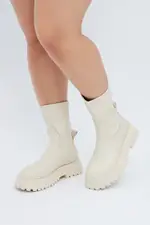 White Chucky Sock Boots