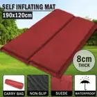 Double Self Inflating Mattress Sleeping Mat Air Bed Camping Hiking Joinable Red