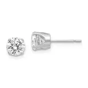 14k White Gold 5.75mm CZ stud earrings