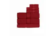 Kingtex 550gsm Cotton 7 Pce Bath Sheet Set Red