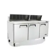 Atosa Three Door Sandwich Prep Table Refrigerator MSF8304 - MSF8304-SM