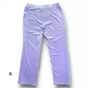 Juicy Couture Bling Velour Pants Freesia Purple Size XL NWT
