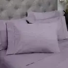 Sweet Home Coll 6 PC California Cal King 1500 TC Bed Sheet Set Plum Color