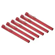 12Pcs 5.7" 0.5 mm Fine Point Black Ink Gel Pens Roller Ball Pen Red Silver