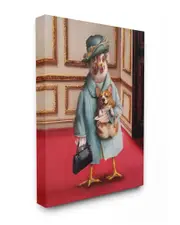 Stupell Queen Chicken With Corgi Regal Animal Humor Wall Art