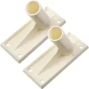 2Pcs Plastic Flag Pole Mounting Bracket Wall Mounted Holder for Garden Flags and Windproof Design Stable Construction Easy Installation for Various Flags