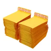 50ea Kraft Bubble Mailers Padded Shipping Envelopes Self Seal Shockproof Bags