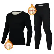 TENGOO 2Pcs Men Winter Thermal Wear, Thermal Underwear Set, Thermal Base Layer Set, Warmth Slim Body and High Elasticity