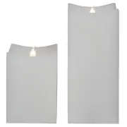 Northlight Set of 2 White Rectangular LED Flickering Flameless Wax Candles 8"
