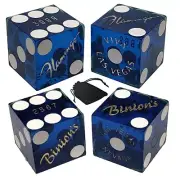 Genuine Las Vegas Casino Craps Dice Pairs (2 Pack) Flamingo & Binion's w/Pouch