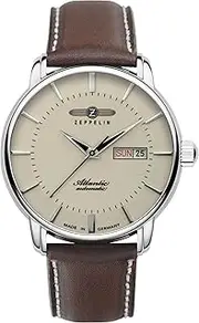 [Zeppelin] Men's Watch LZ 126 Los Angeles 8644-3, Cream/Dark Brown, standard size, Strap.