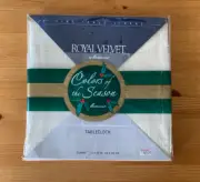 Vtg Square ROYAL VELVET Fieldcrest IVORY Textured Linen Tablecloth 52 in. SEALED