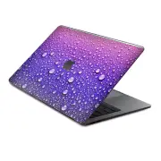 Skins Wrap for MacBook Pro 15 inch Retina Touch waterdrops on purple