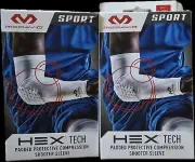 2x McDavid Arm HEX Tech Padded Shooter Sleeve White, Large/XL Extra-Large New