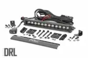 Rough Country 12"Cree LED Light Bar-Single Row Black Series w/ Cool White DRL