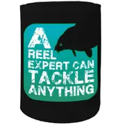 Alcohol Stubby Holder - A Reel Expert Fish Fishing - Funny Novelty Birthday Gift Joke Beer Can Bottle