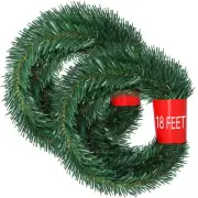 Lvydec 36 Feet Christmas Garland Clearance, 2 Strands Artificial Pine