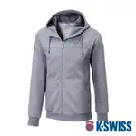 K-SWISS HOODIE W/FUR JACKET 刷毛連帽外套-男-灰