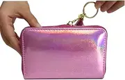 24 Slots Nail Stamping Plate Holder Case Round Square Rectangular Nail Art Stamp Plate Organizer Purple Color Stamping Ablum (Laser Rainbow Pink)