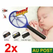 2x Electronic Fly Mosquito Bug Kill Swatter Zapper Racket Random Color
