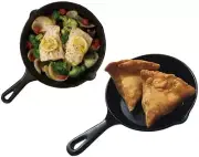 Melamine Serving Pan Platter Set Plates Display Tray Black Matt Finish set of 2