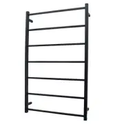 Radiant Towel Ladder 700 x 1130mm Non-Heated Squ 7 Bar Rail Matt Black BSLTR02