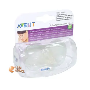 Philips Avent 乳頭保護罩2入(較小尺寸/一般尺寸)超薄、柔軟、無味之矽膠保護罩，適用於乳頭敏感、疼痛或龜裂