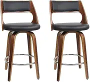 [Artiss] Bar Stools Stool Set of 2 Swivel Kitchen Counter Barstools Dining Chair Chairs Black in 65cm Seat Height Floor for Home Dining Room Cafe Outdoor Indoor