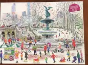 Galison BETHESDA FOUNTAIN 1000 piece puzzle Michael Storrings Manhattan NYC NEW