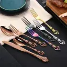 4Pcs Stainless Steel Cutlery Set Knife Spoon Fork Slicer Butter Dinnerware Gift