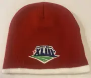 BUDWEISER PROMO NFL SUPERBOWL XLIII 43 FOOTBALL WINTER HAT TOQUE RED NWOT