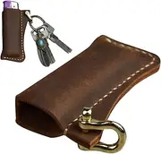 Compact Igniter Holder Fire Tool Case Mini Ignitor Pocket Ignitor Cover Leather Fire Pouch for Ignitor Holder Pendant Utility Igniter Case Igniter Holder Outdoor