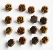 Little Paws / Dog Paw Shaped Shank Buttons / Small Animal Paw Prints