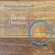 Merry Christmas Acrylic Debosser - Fits 7.5cm Round Cookie Cutter