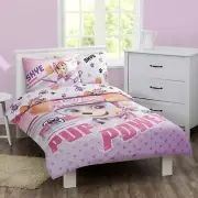 Paw Patrol - Skye - Pup Power - Single/US Twin Bed Quilt Doona Duvet Cover Set