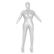 Full Body Woman Female Inflatable Mannequin Dummy Torso Display Model PVC Silver