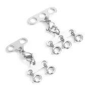 Necklace Separator for Layering Necklace Layering Clasps Silver Necklace Connect