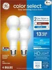 (16 BULBS) GE A19 93129625 Color Select LED Light Bulbs, 800 Lumens 8W Dimmable