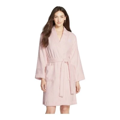 Ralph Lauren Luxury Plush Pink Intimates Tie Robe Soft Cozy Feel Women