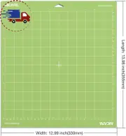 【3-PCS Green】 Cutting Mat for Cricut Maker/Explore Variety 12''x12'' StandarGrip